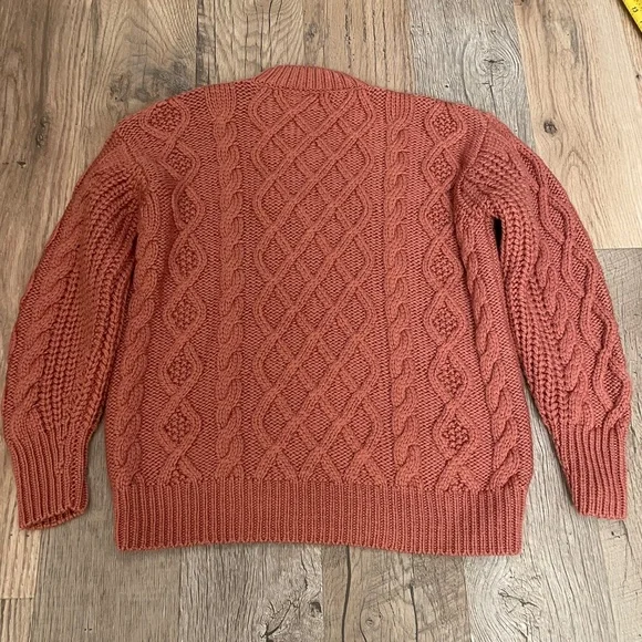 NWT Sezane James Jumper Sweater Knitted in Rosewood Merino Wool - Size Small - Picture 7 of 7